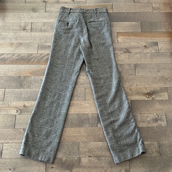 R13 Colleen Prince Of Wales Checked Straight Leg Pants US26 - Picture 3 of 5